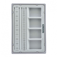 Beadalon Tablero para pulseras/cuentas con tapa Gris