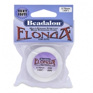 Hilo para enfilar 0.7mm Beadalon Elonga Blanco