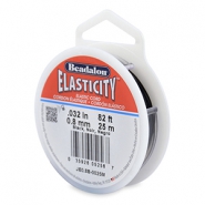 Hilo para enfilar el&aacute;stico Beadalon 0.8mm 25 metro Negro