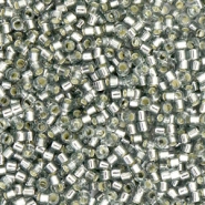Abalorios Miyuki Delica's 11/0 Silverlined light gray DB-48