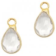 Colgantes de cristal gota Cristal-dorado