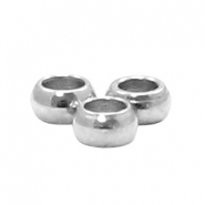 Abalorios de acero inox 2mm plateado (acero inox)