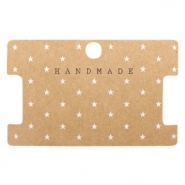 Tarjetas de joyería "Handmade" marrón