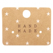 Tarjetas de joyería "Handmade" marrón