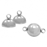 Fornituras Acero Inox cierre magn&eacute;tico bola 10mm Plata vieja
