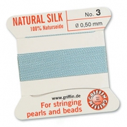 Hilo para enfilar seda natural Griffin Ø0.5mm Turqueza