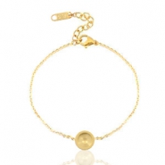 Pulseras Polaris acero para cabuchón 7mm / Swarovski Elements 2088-SS34 Dorado