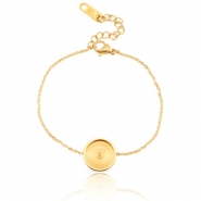 Pulseras Polaris acero para cabuch&oacute;n 12mm Dorado