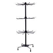 Expositor de Joyer&iacute;a met&aacute;lico 3 niveles negro