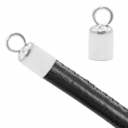 Plata 925 Fornituras terminales 2mm Plata