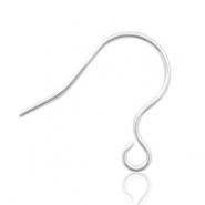 Plata 925 Fornituras pendiente de gancho Plata