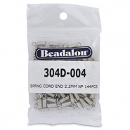 Beadalon Terminal espiral para cord&oacute;n 2.2mm Plateado