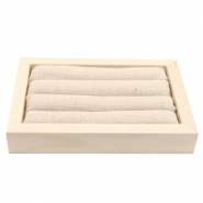 Expositor de joyer&iacute;a para anillos Natural-lino blancuzco