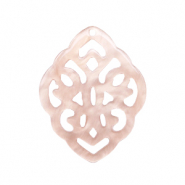 Colgantes de resina rombo barok Rosa dulce