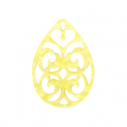 Colgantes de resina gota barok Amarillo sunshine