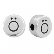 Abalorios letras met&aacute;licos DQ &Ouml; Plata vieja (sin n&iacute;quel)