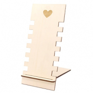 Expositor de Joyer&iacute;a en Bamb&uacute; "Heart" Natural (color madera natural)