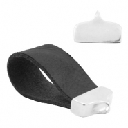 Terminales met&aacute;licas DQ &Oslash;20x5mm con anilla Plata vieja (sin n&iacute;quel)