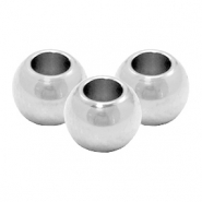 Abalorios acero inox 6mm Plateado