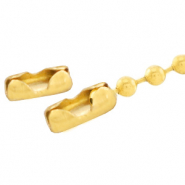 Fornituras acero inox cierre para cadena de bola 1.4mm Dorado