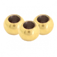 Abalorios acero inox 6mm Dorado