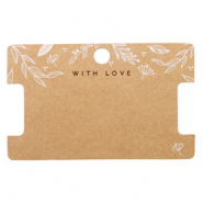 Tarjetas para joyería 'with love' Floral Marrón claro