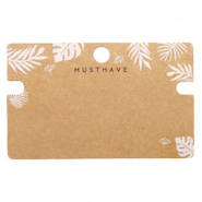 Tarjetas para joyería 'musthave' Hojas Marrón claro