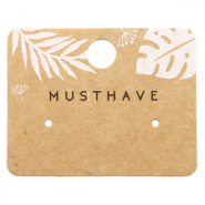 Tarjetas para joyería 'musthave' Hojas Marrón claro