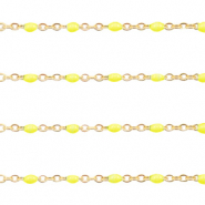 Fornituras Acero Inox cadena jasseron 1mm Amarillo-dorado