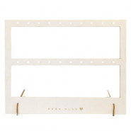 Expositor de Joyer&iacute;a en Bamb&uacute; para pendientes con 2 hileras"made with &hearts;" Natural (color Bamb&uacute; natural)