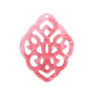 Colgantes de resina rombo barok Rosa fruit dove