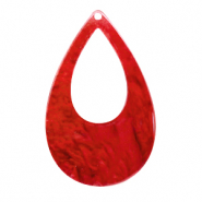 Colgantes de resina gota 57x36mm Rojo chile