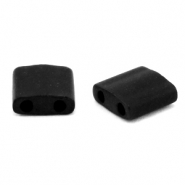 Abalorios Miyuki tila 5x5mm Opaque matte black TL-401F