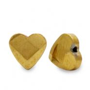 Abalorios hematita corazón faceteado Dorado