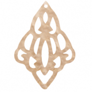 Colgantes de resina diamante barroco Beige claro sémola