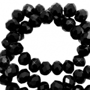 Abalorios faceteados disco 3x2mm Negro nocturno-revestimiento pearl shine