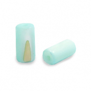 Abalorios conchas tubo Azul turqueza claro