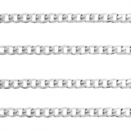 Fornituras Acero Inox cadena jasseron eslabón gourmet Plateado