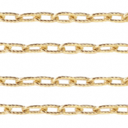 Fornituras Acero Inox cadena jasseron tipo ancla Dorado