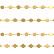 Fornituras Acero Inox cadena jasseron moneda Dorado