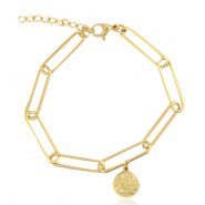 Pulseras Acero Inox moneda Dorado