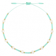 Pulseras Trendy Miyuki con perlas Verde turquesa