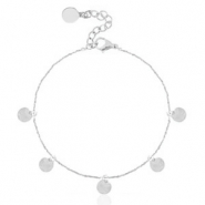 Pulseras acero inox monedas Plateado