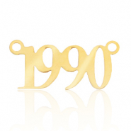 Colgantes/entrepieza de Acero Inox a&ntilde;o 1990 Dorado