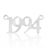 Colgantes/entrepieza de Acero Inox a&ntilde;o 1994 Plateado