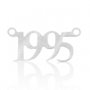 Colgantes/entrepieza de Acero Inox a&ntilde;o 1995 Plateado