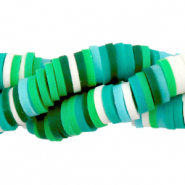 Abalorios Katsuki 6mm Mix verde blanco