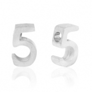 Abalorios Acero Inox número 5 Plateado