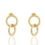 Pendientes Acero Inox c&iacute;rculo Dorado