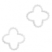 Colgantes/entrepieza Acero Inox flor Plateado